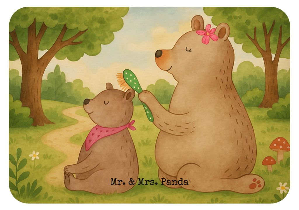 Mr. & Mrs. Panda magnet Bär Kind Design - Weiß - Geschenk, wandmagnet, Kühlschrankmagnet, Mama, whiteboardmagnet, Mutter, Bruder, Muttertag, Fam...