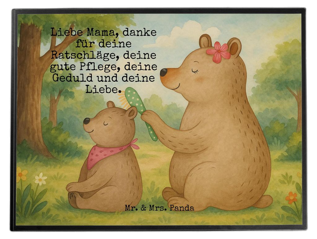 Mr. & Mrs. Panda schreibauflage Bär Kind Design - Weiß - Geschenk, Mutter, schreibtischunterlage, Muttertag, Schreibunterlage, Familie, bastelunt...