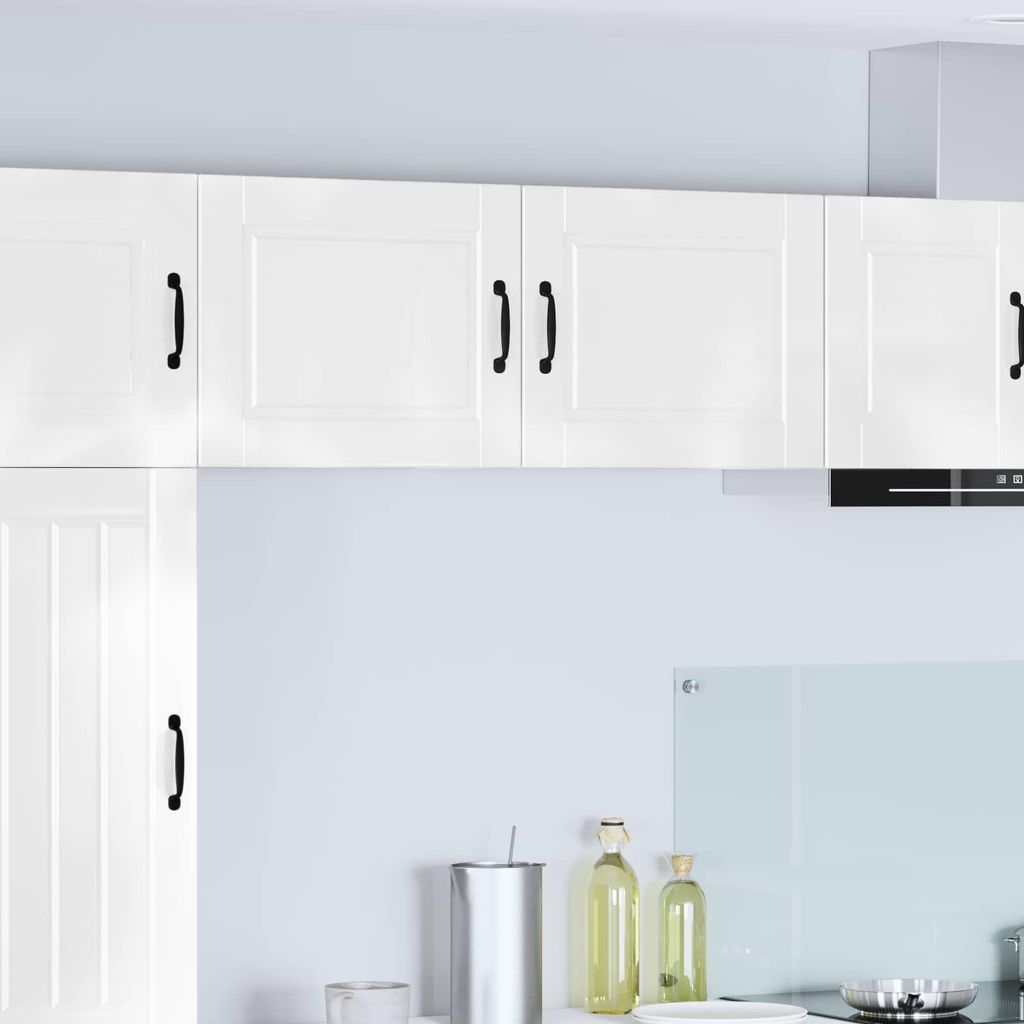 "Schlussverkauf" Küchenschrank 2 Stück - Buffetschrank/Sideboard Küche - mit Regal Hochglanz Weiß 50x31x40 cm C10026