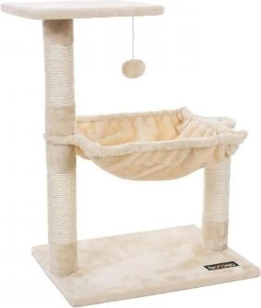 Petit arbre à chat beige 70 cm avec plateforme de repos confortable