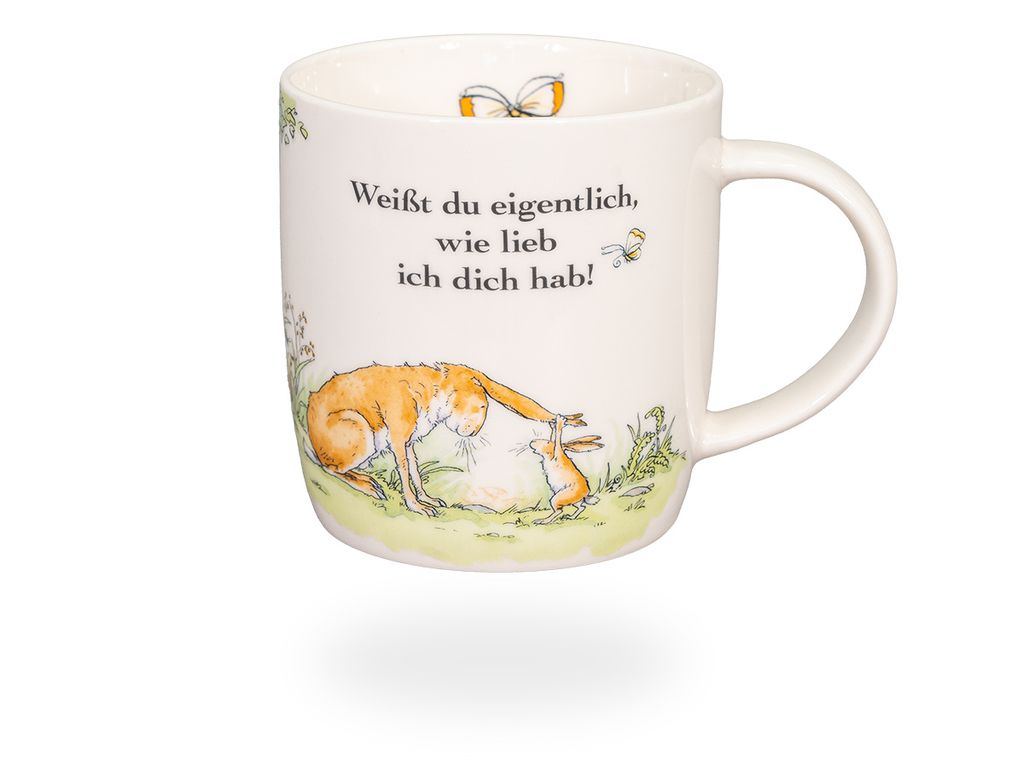 tea4chill Könitz Kaffeetasse wie lieb ich dich hab. Teetasse 350ml, Porzellan. Design modern, bunt, lustig