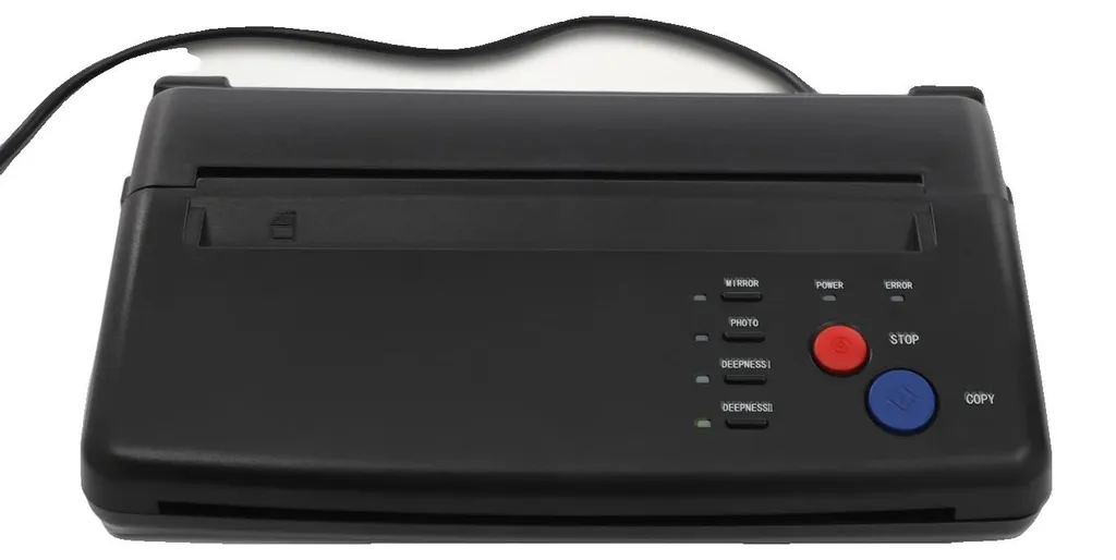 Machine transfert thermique A4 noire avec plateau chauffant pro