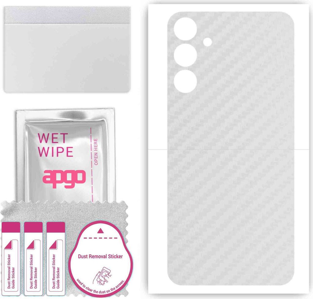 apgo Rückseite Schutzfolie, Skin, kompatibel mit Samsung Galaxy M14 4G, Hinten Displayschutzfolie aus Vinylfolie, kratzfest, einfache Montage - Tr...