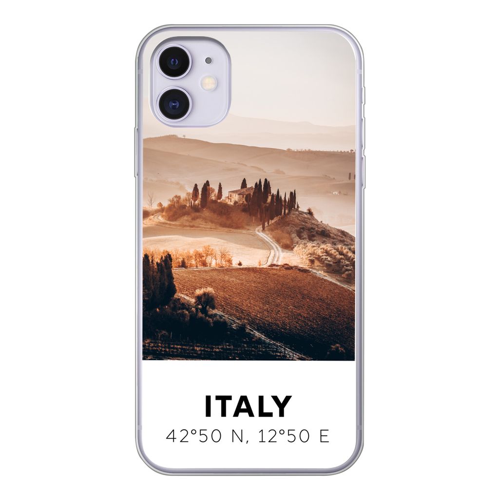 MuchoWow Handyhülle Schutzhülle Hülle für iPhone 11 Toskana - Italien - Sommer Silikon Softcase Handy Hülle - Handytasche