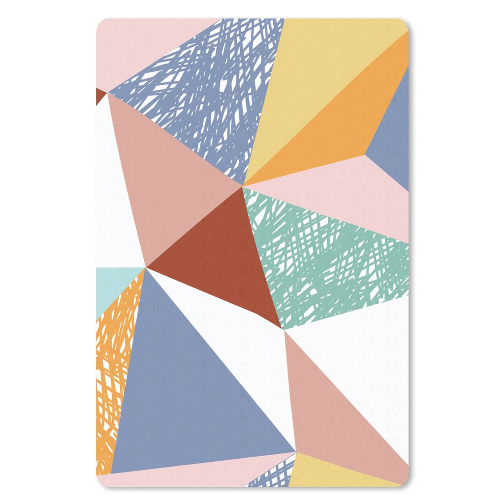 MuchoWow Mauspad Mousepad Design - Kinder - Dreiecke 40x60 cm - Mousepads - Maus Mat - Pad - Mausunterlage - Schreibtisch Accesoire