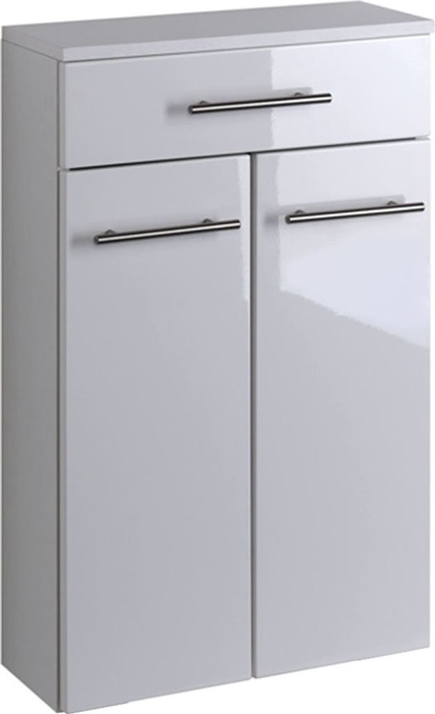 Unterschrank Wandschrank Kommode Hängeschrank MDF weiß Hochglanz Bad "Parma"