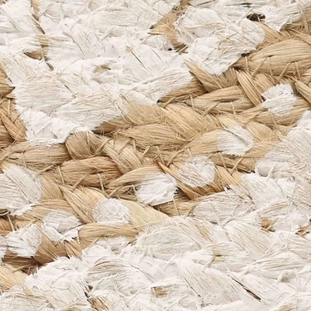 Tapis Jute Tressé Imprimé 150 cm - Texture Robuste et Finition Artisanale