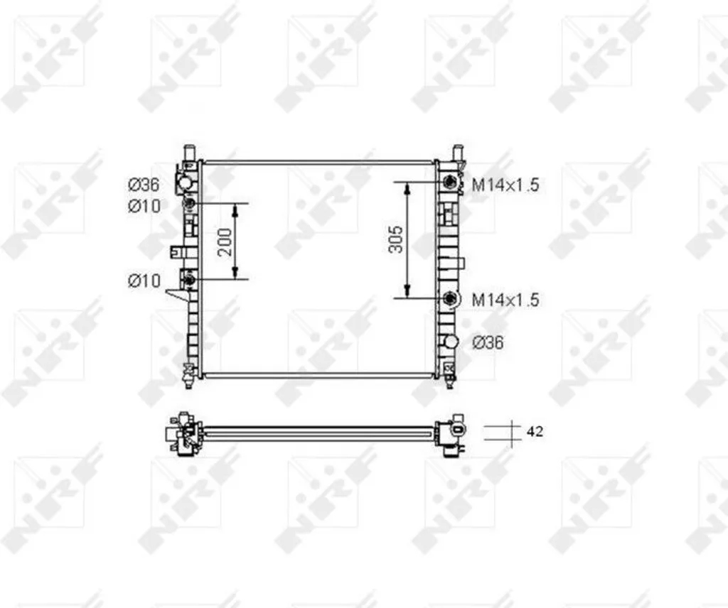 Radiateur Moteur pour Mercedes Classe M W163 - Remplacement OE 1635000303
