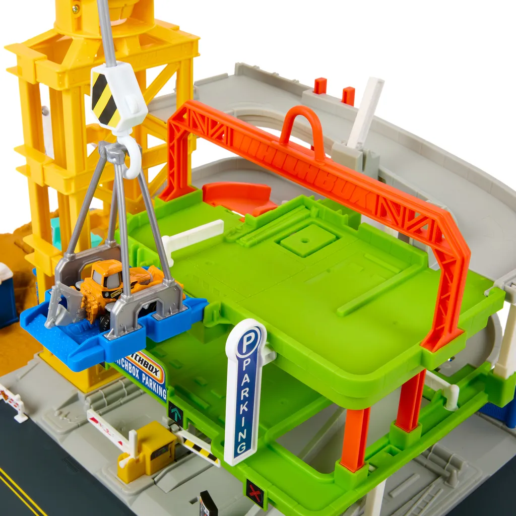 Coffret de Jeu Chantier Géant Matchbox Action Drivers avec Grue Mobile