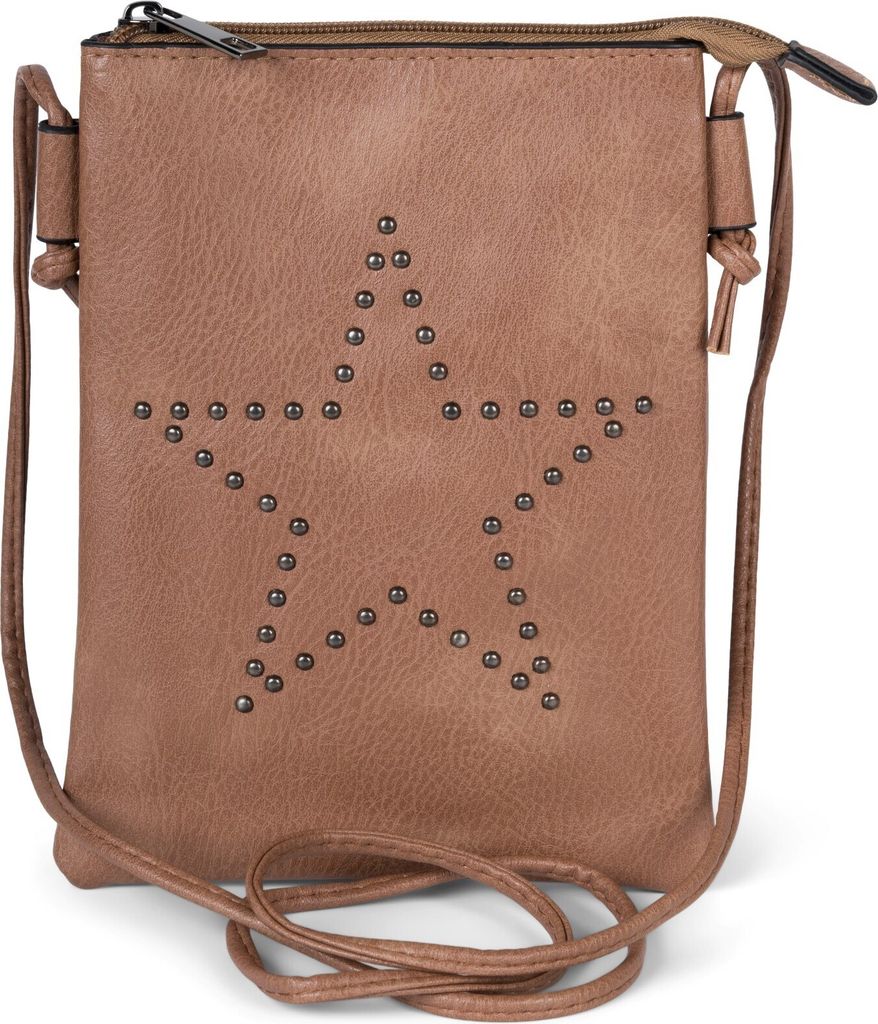 styleBREAKER Mini Bag Umhängetasche mit Nieten in Stern Form, Schultertasche, Handtasche, Tasche, Damen 02012235