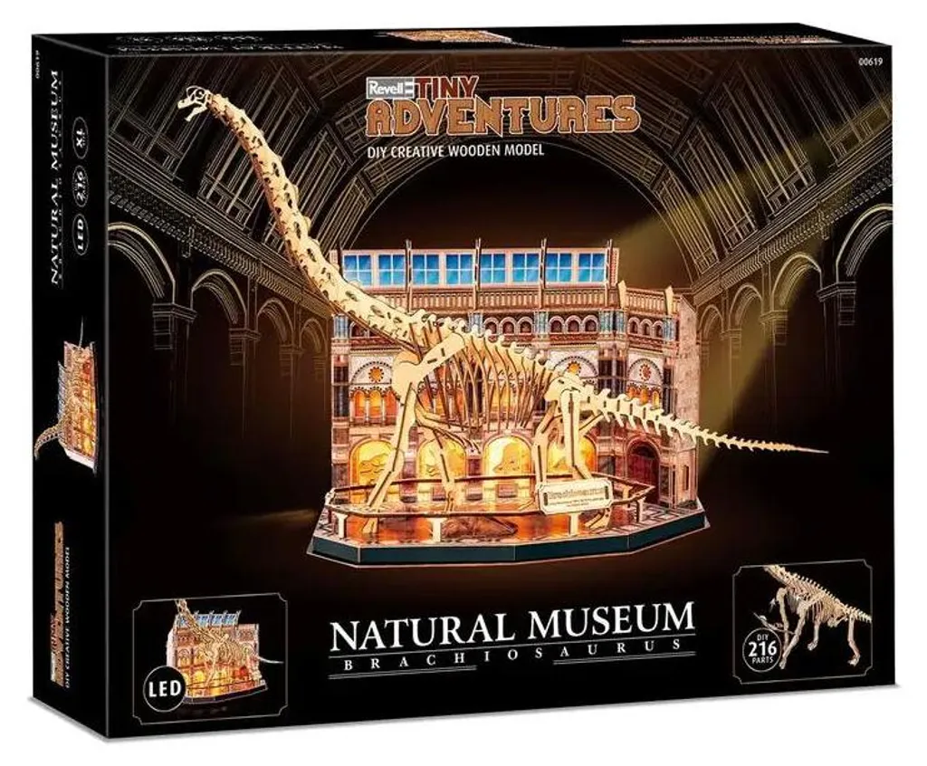 Puzzle 3D Dinosaure Brachiosaurus en Bois Revell Kit de Montage Miniature