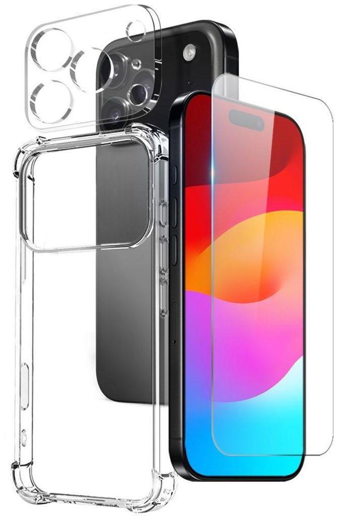 iPhone 18 Pro Hülle - NORTHJO 3-in-1 Kombi-Deal - Produktbild 