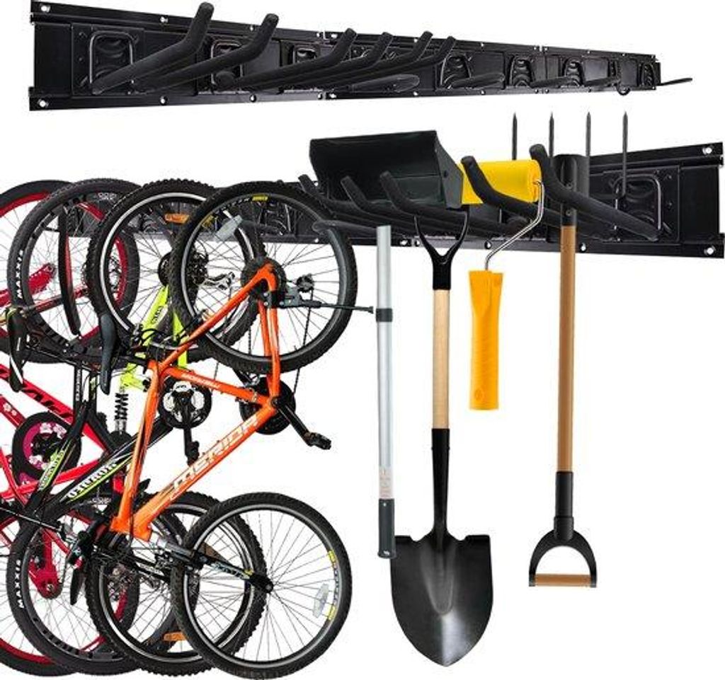 Sistema portabici da parete JustValue – 4 binari – 280 kg – Immagine del prodotto 
