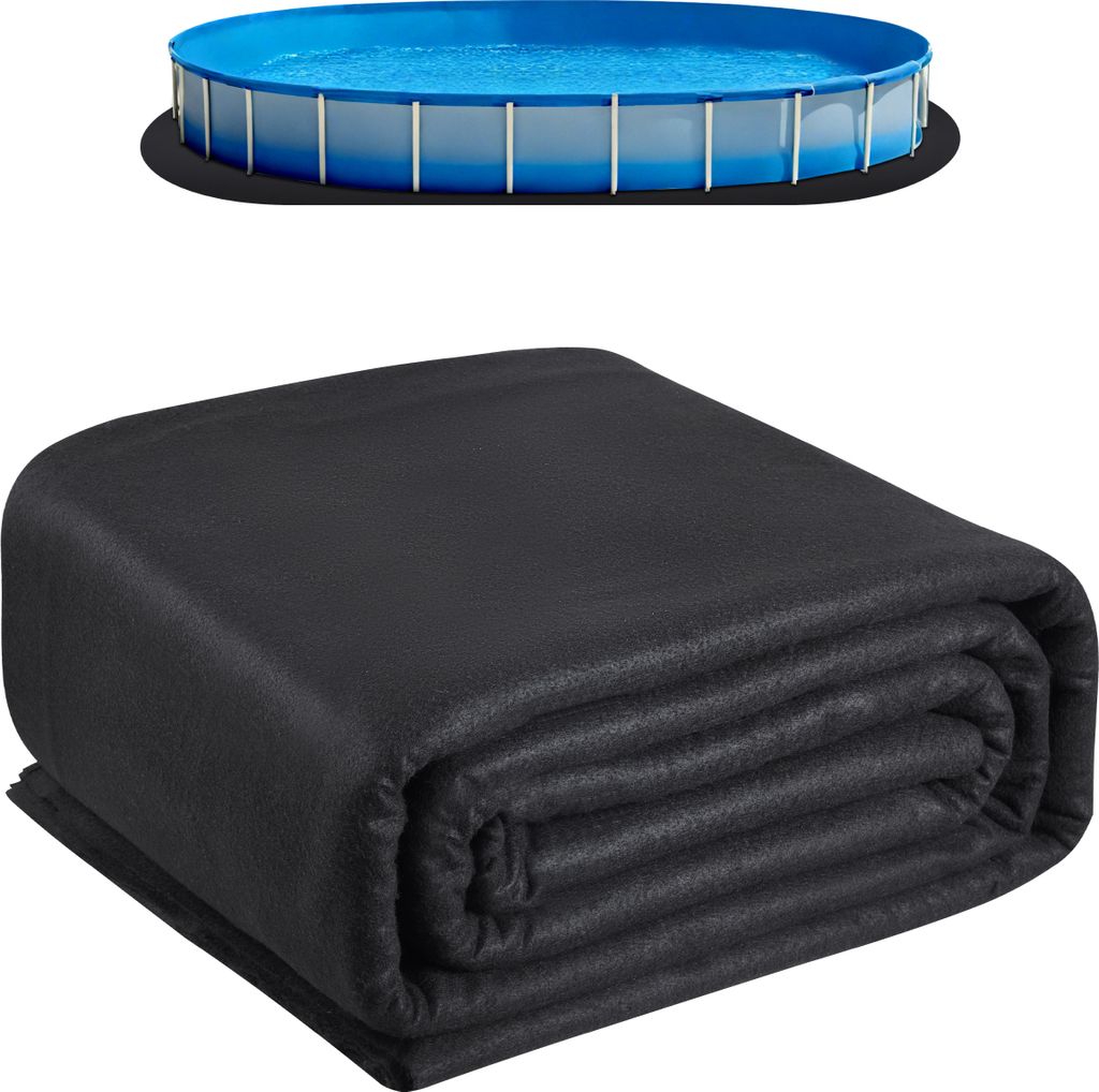 VEVOR Ovale Poolfolie, 4,5 x 9,1 m, Poolfolie für Aufstellbecken, durchstoßfest, Rückseite aus recyceltem Geotextil, verlängerte Lebensdauer de...