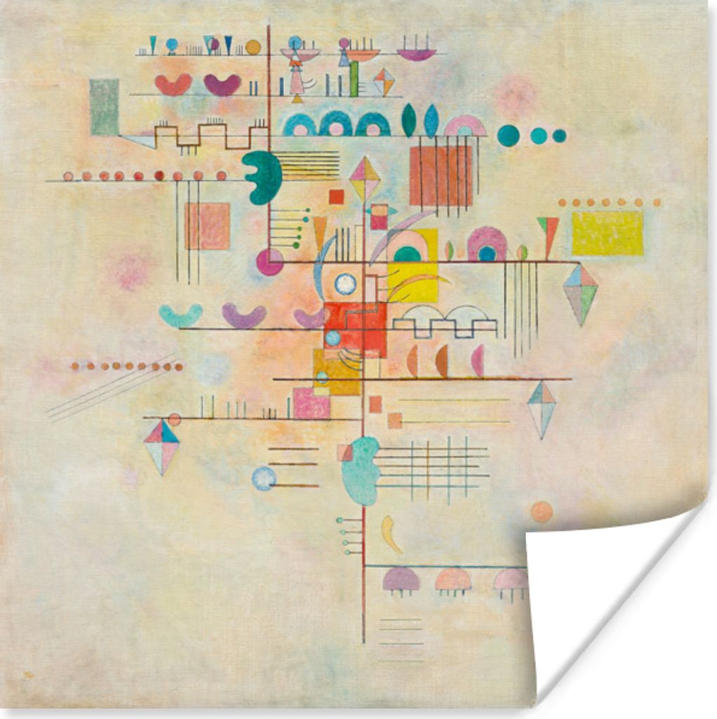 MuchoWow Poster Sanfter Akzent - Kandinsky 30x30 cm - Wandposter - Printing