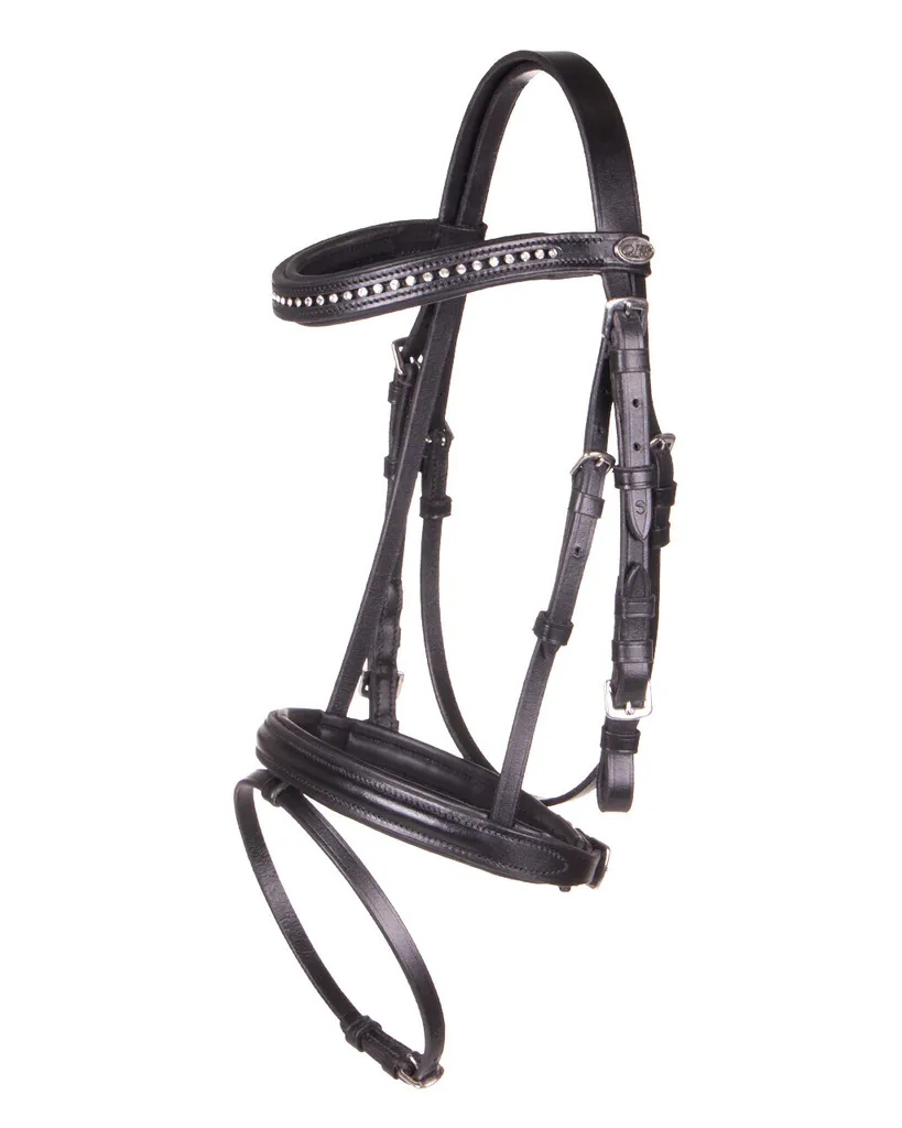 Snaffle Beli Nero Mini Shet | Testiera per Pony e Shetland con Redini