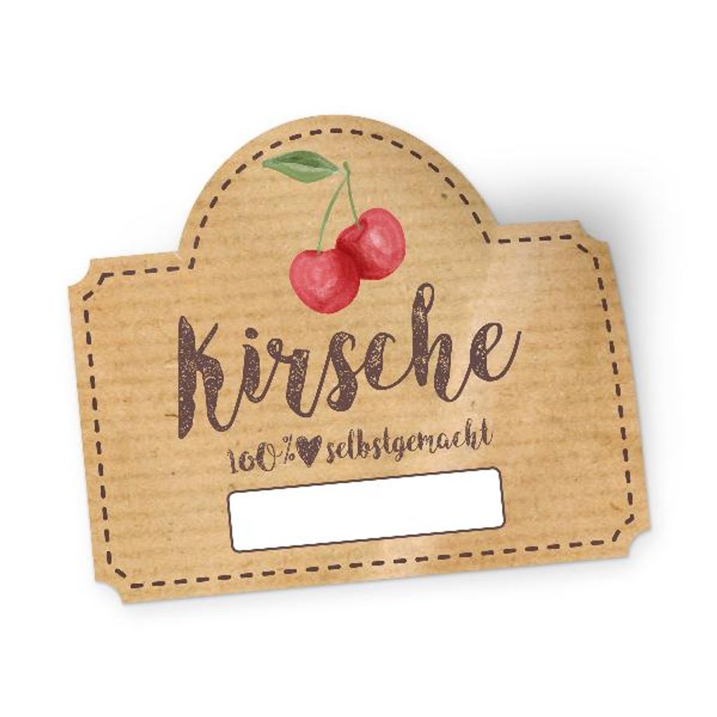 A label for homemade cherry jam.