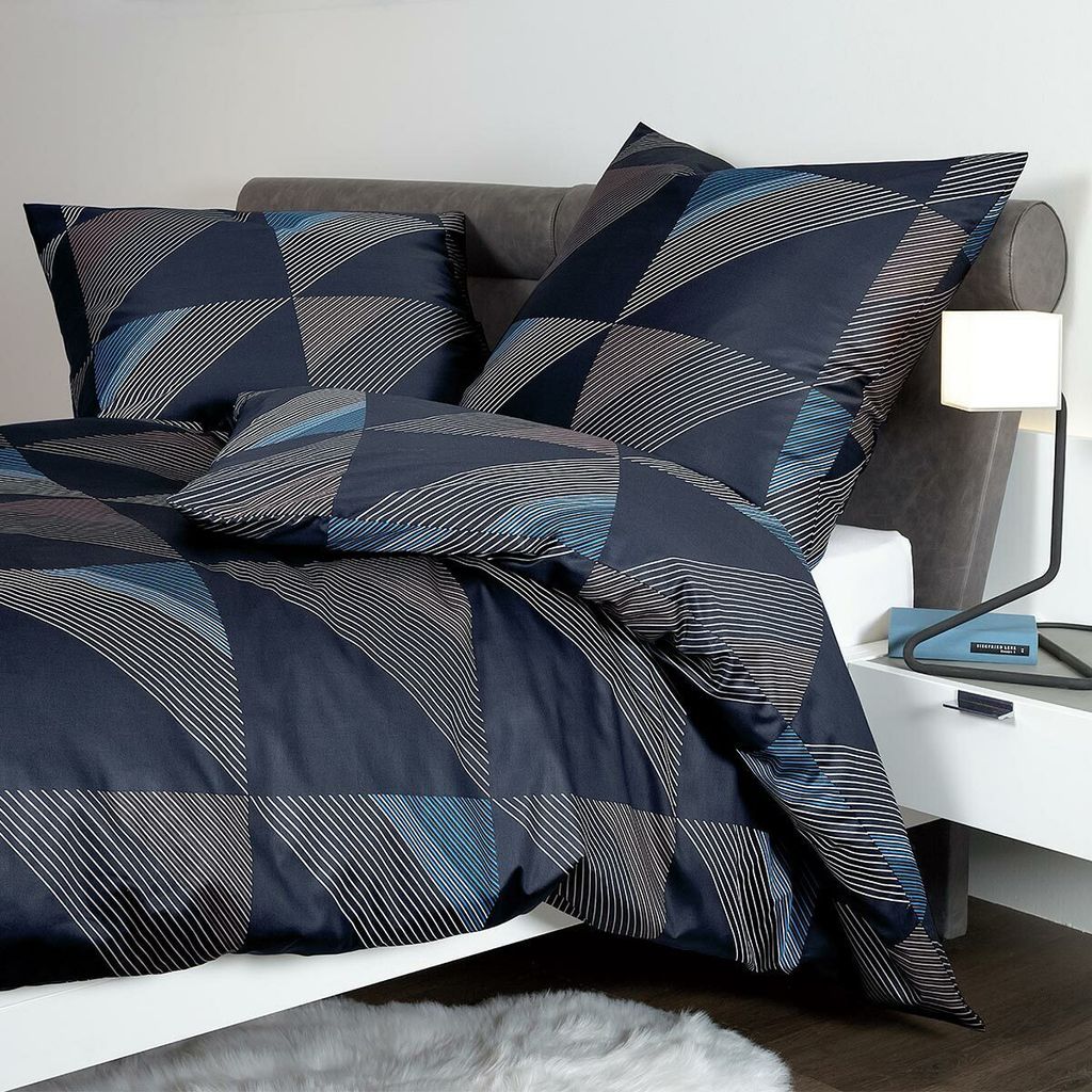 Janine Mako-Satin Bettwäsche J.D. 87065 nachtschattenblau Produktbild 