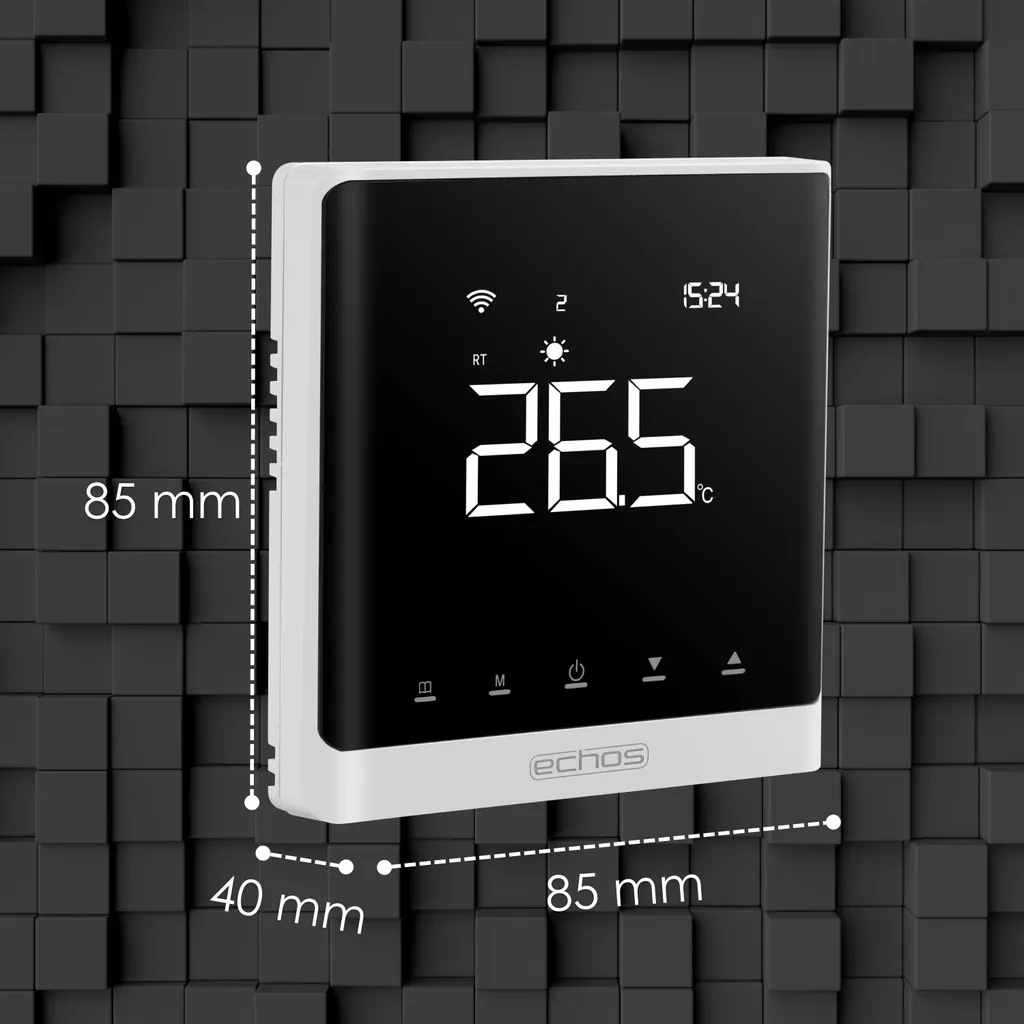 Thermostat Mural Echos Chauffage Sol WLAN Tuya Smart Life Programmable