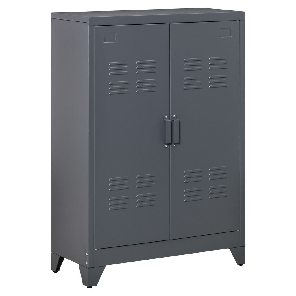 HOMCOM Armoire de bureau à 3 niveaux, meuble de rangement Image du produit 
