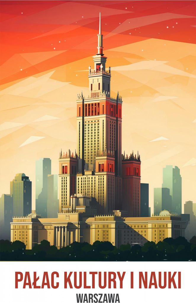 Plakat 40x60cm Kultur- und Wissenschaftspalast