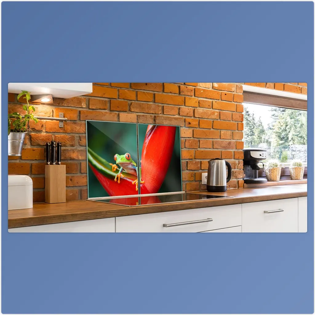 Tagliere In Vetro Temperato Tulup 40x52 Cm – Set Da 2 Con Stampe Papaveri – Antigraffio E Resistente Al Calore