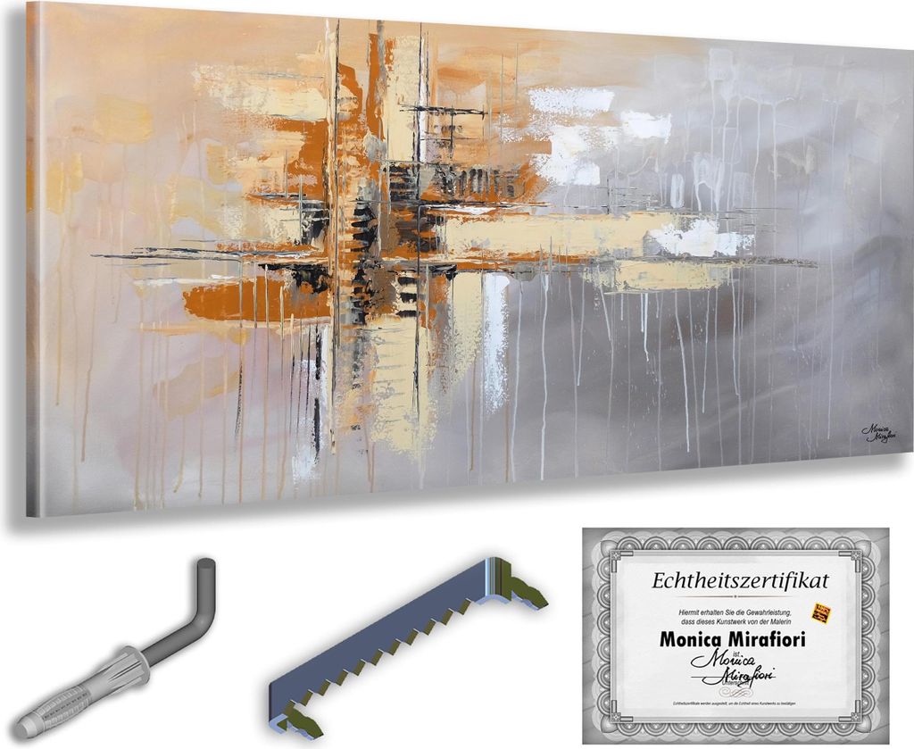 Monica Mirafiori I 100% HANDGEMALT I Gemälde "Power" 100x50cm | Gemälde Handgemalt | Acrylgemälde | Sehr Großes Acrylbild I Moderne Kunst I Kun...