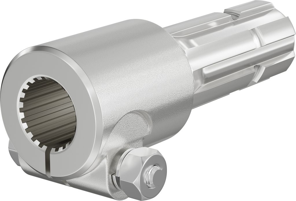 Zapfwelle, PTO 175 mm Buchse mit Keilwellenaufnahme 1 3/8" Z21 für Ausgangswelle 1 3/4" Z6 Traktor