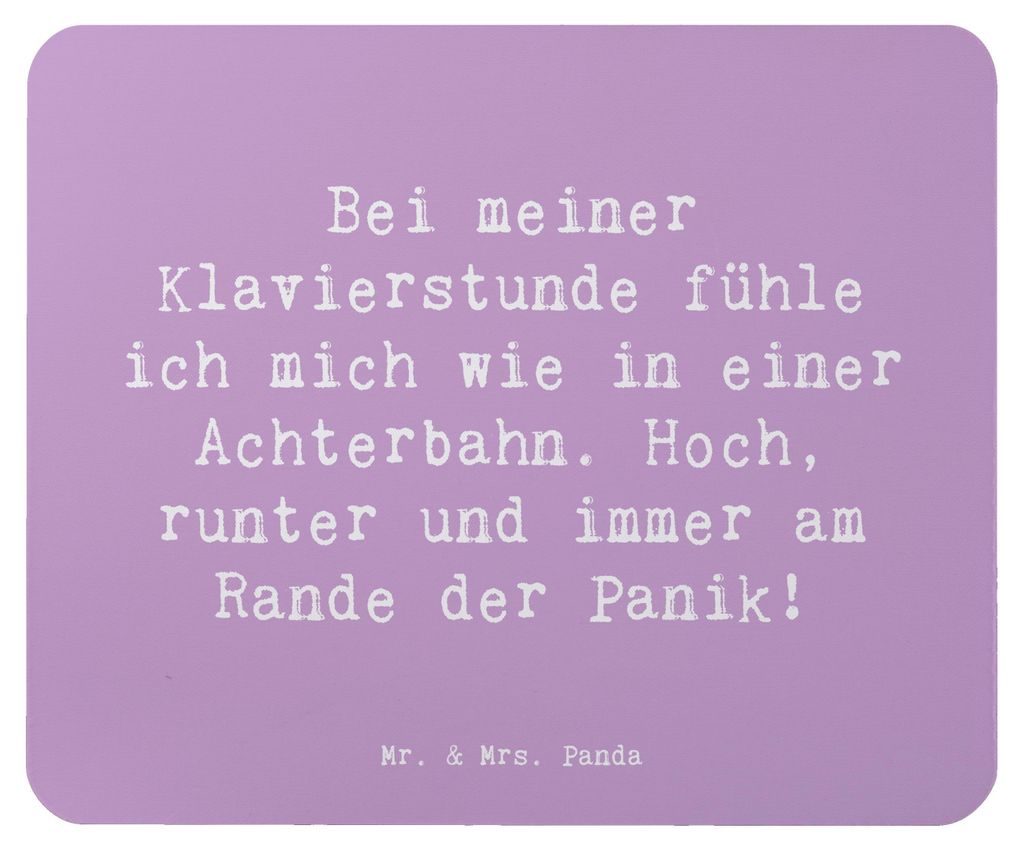 Mr. & Mrs. Panda Mousepad Spruch Klavier Achterbahn - Lavendeltraum - Geschenk, Musiker, Mouse Pad, Musik, Mauspad, Spielen lernen, Pianomusik, pc,...
