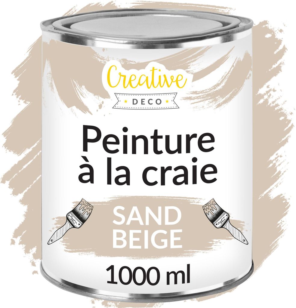 Creative Deco Peinture à la Craie Beige Sable 1L Mat et Image du produit 