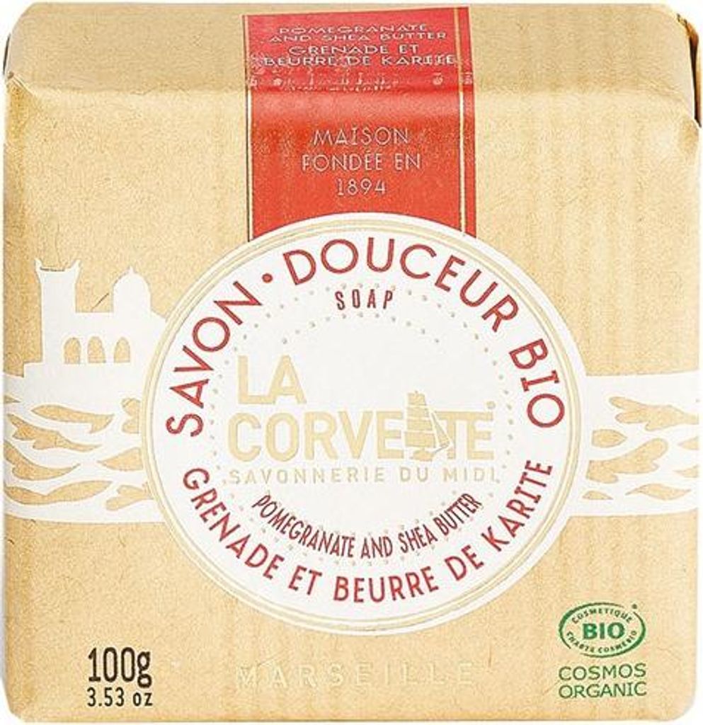 Bio-Karité-Granatapfel-Seife Sanftheit 100g Kraft - La Corvette