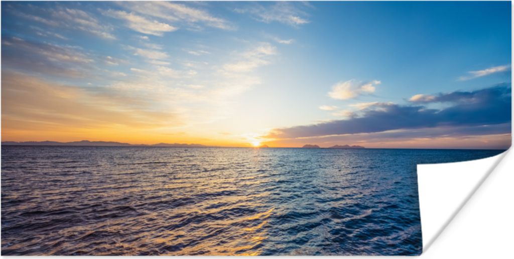 MuchoWow Poster Sonne - Meer - Licht 120x60 cm - Bild