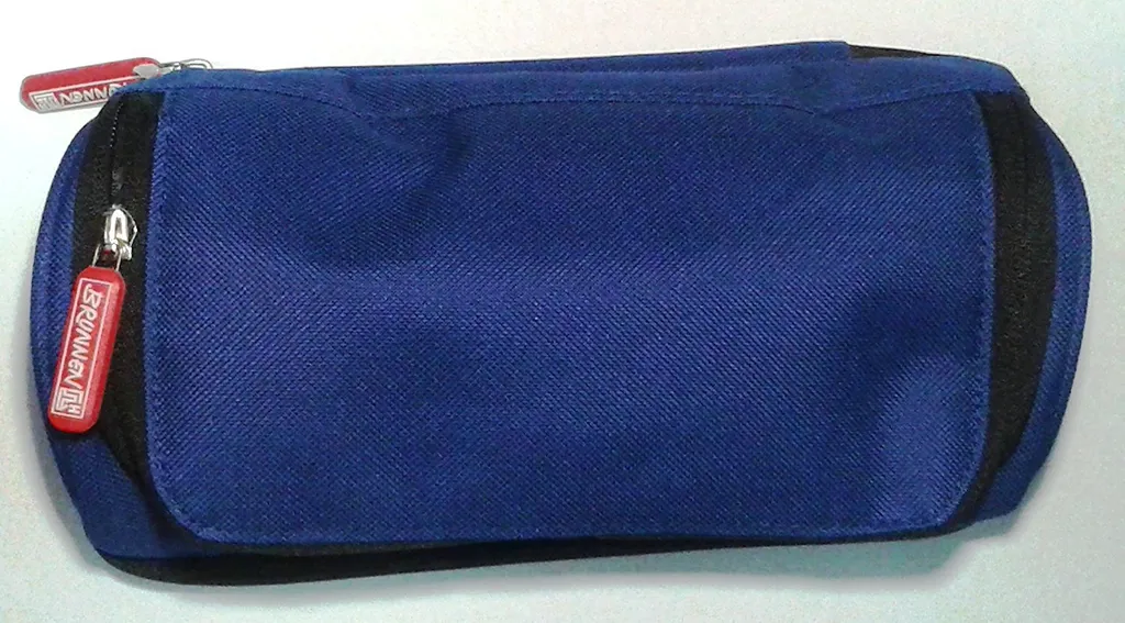 Grande trousse scolaire double compartiment BRUNNEN bleu pour collège