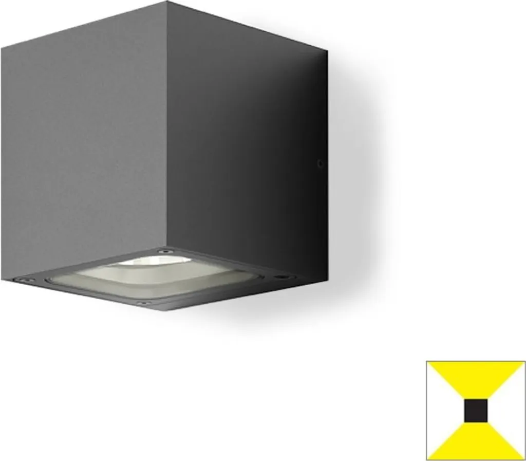 Applique extérieure LED TOMY anthracite 9W bidirectionnelle moderne