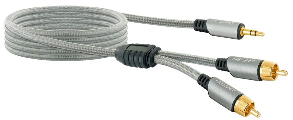 AINSTEIN Adattatore Audio HiFi Jack 3,5mm a 2 RCA con Protezione Antipiega
