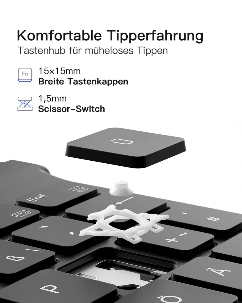 Clavier Bluetooth Inateck N0028 pour Tablette Samsung Galaxy Tab A9+ - 5