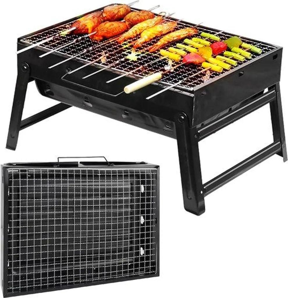 Barbecue pliable nomade en inox pour pique-nique et grillades d'été