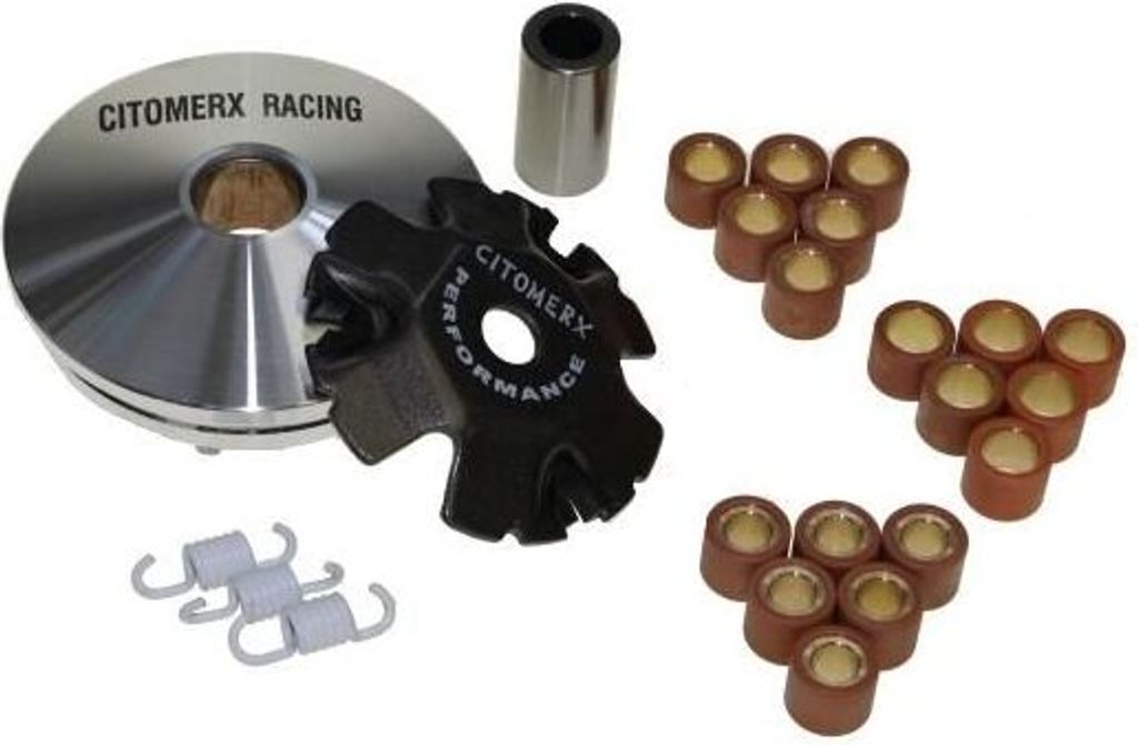 Racing Variomatik incl. Tausch-Gewichte 12 mm KW-Stumpf für 2-Takt Peugeot + Honda Motor 50ccm