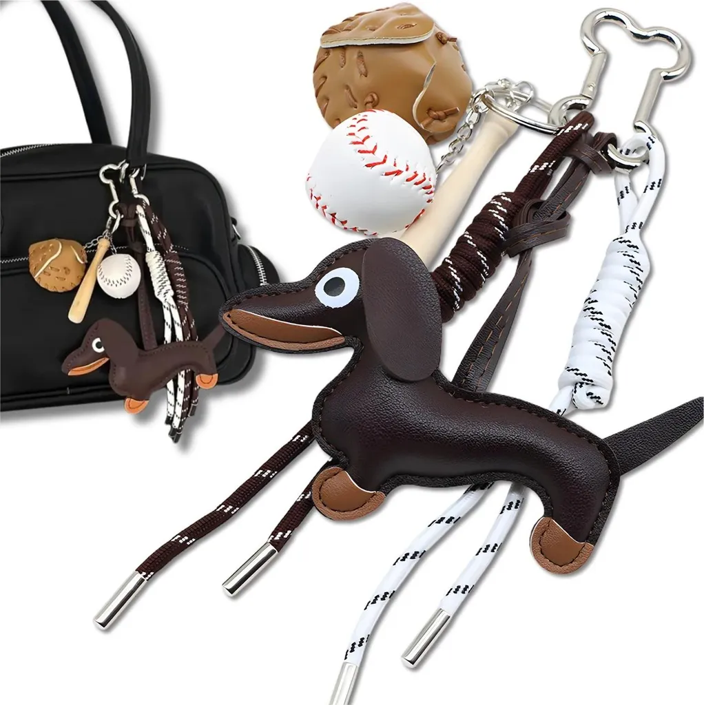 Offerta EDIBAZZAR Portachiavi Bassotto Baseball - Accessorio Trendy