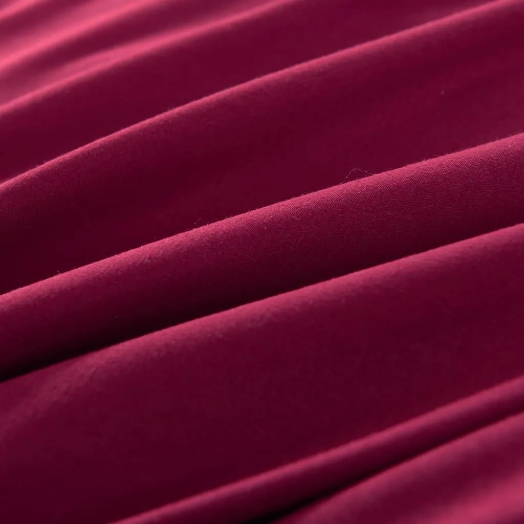 Ensemble de literie 155x220 cm rouge bourgogne : fini les draps rêches