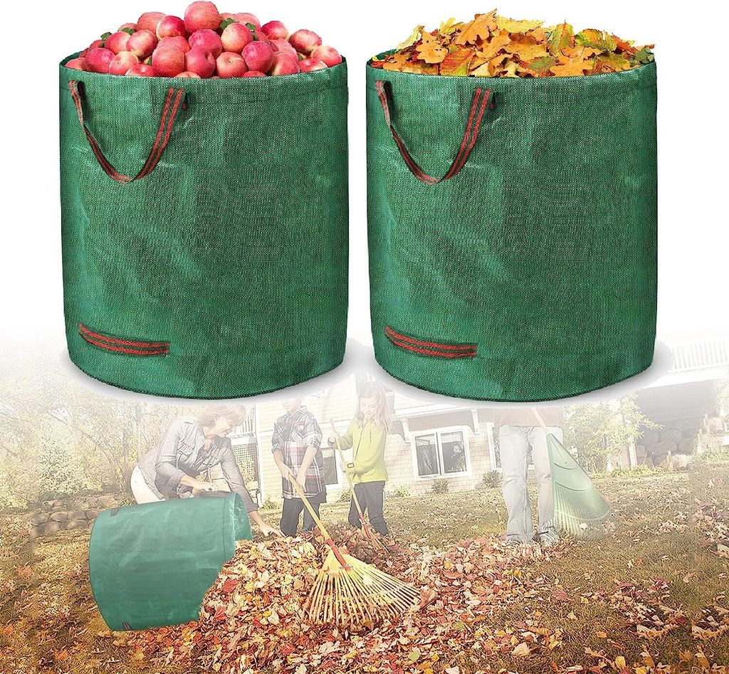 ACXIN 2X Gartenabfallsäcke mit Griffen 272L UV-Stabil und Produktbild 