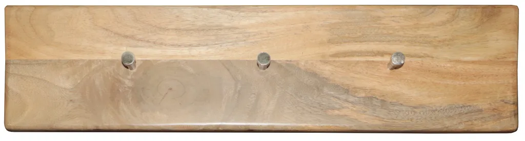 Porte-manteau Hina pour entrée étroite en bois de manguier avec 3 patères