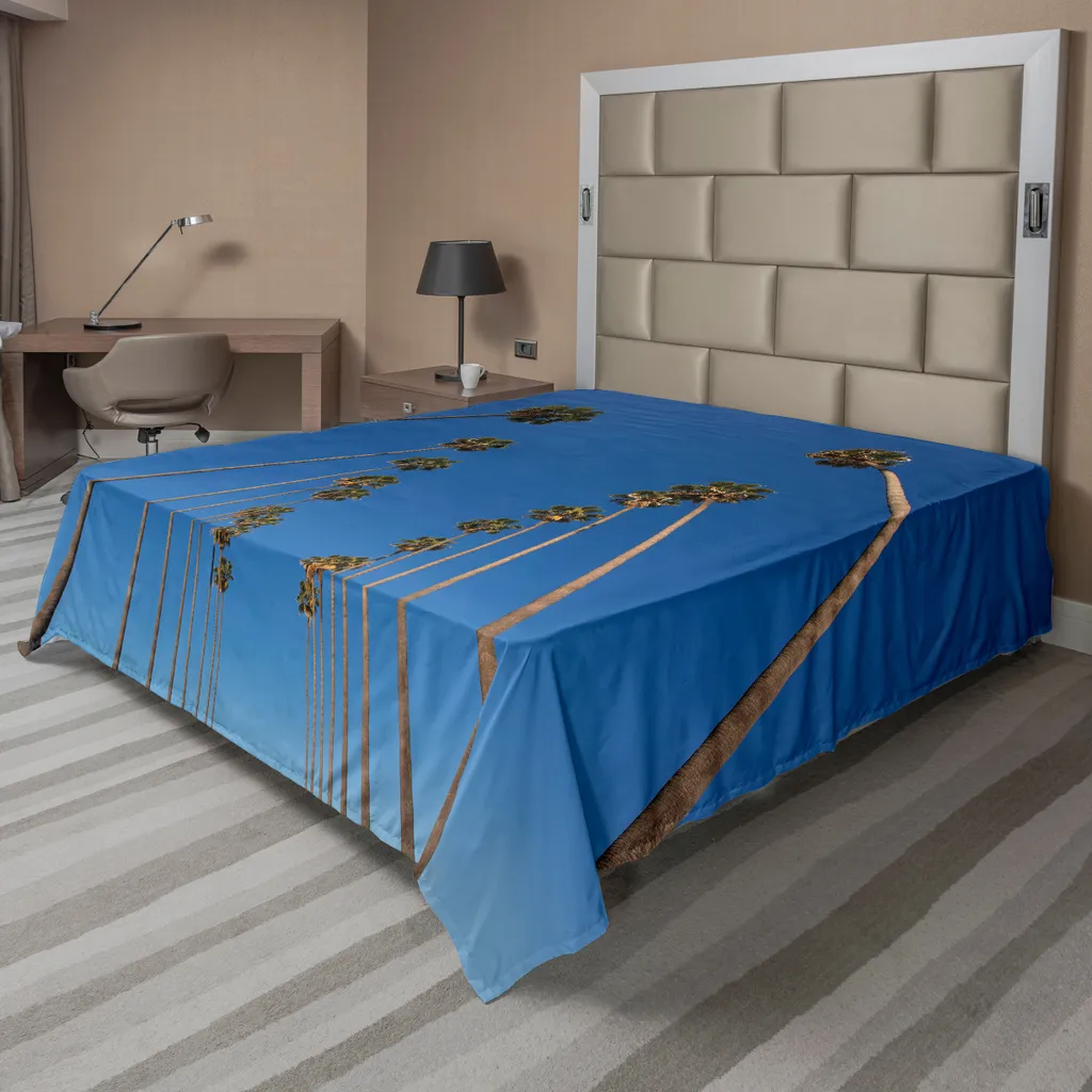 Drap d'été 260x228 cm Motif Palmier - Ambiance Nature Exotique