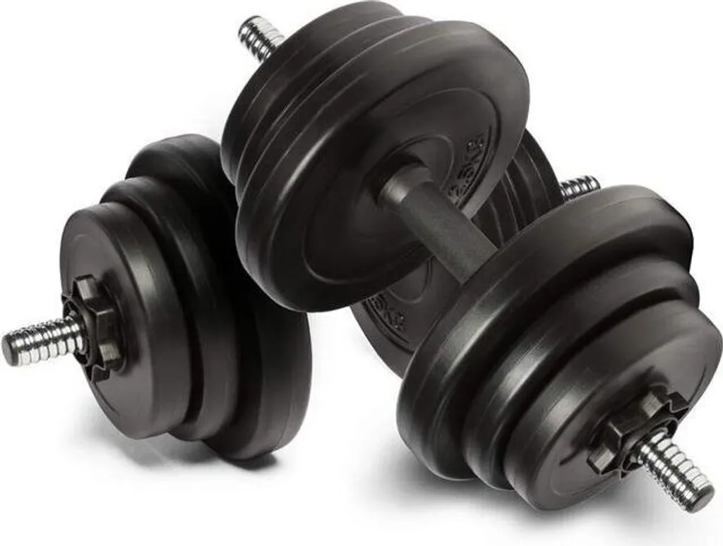 Haltères - Set 2x10 kg en Ciment - Poids de Musculation pour Maison