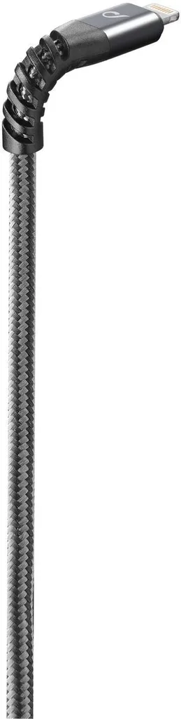 Câble USB-C vers Lightning MFI ultra robuste 0,15m Cellularline Noir