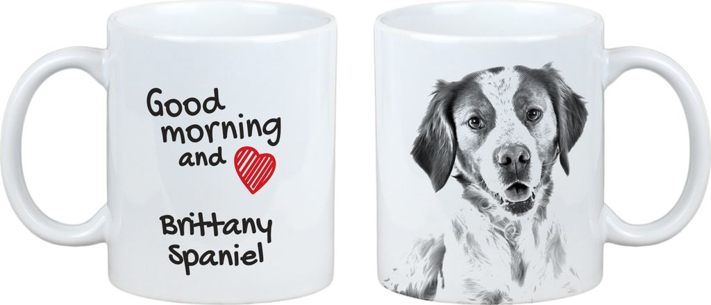 Bretonischer Spaniel, Bretonischer Vorstehhund, Brittany - Tasse mit Hund, Tasse mit Bild, personalisiertes Geschenk der Marke Art-Dog
