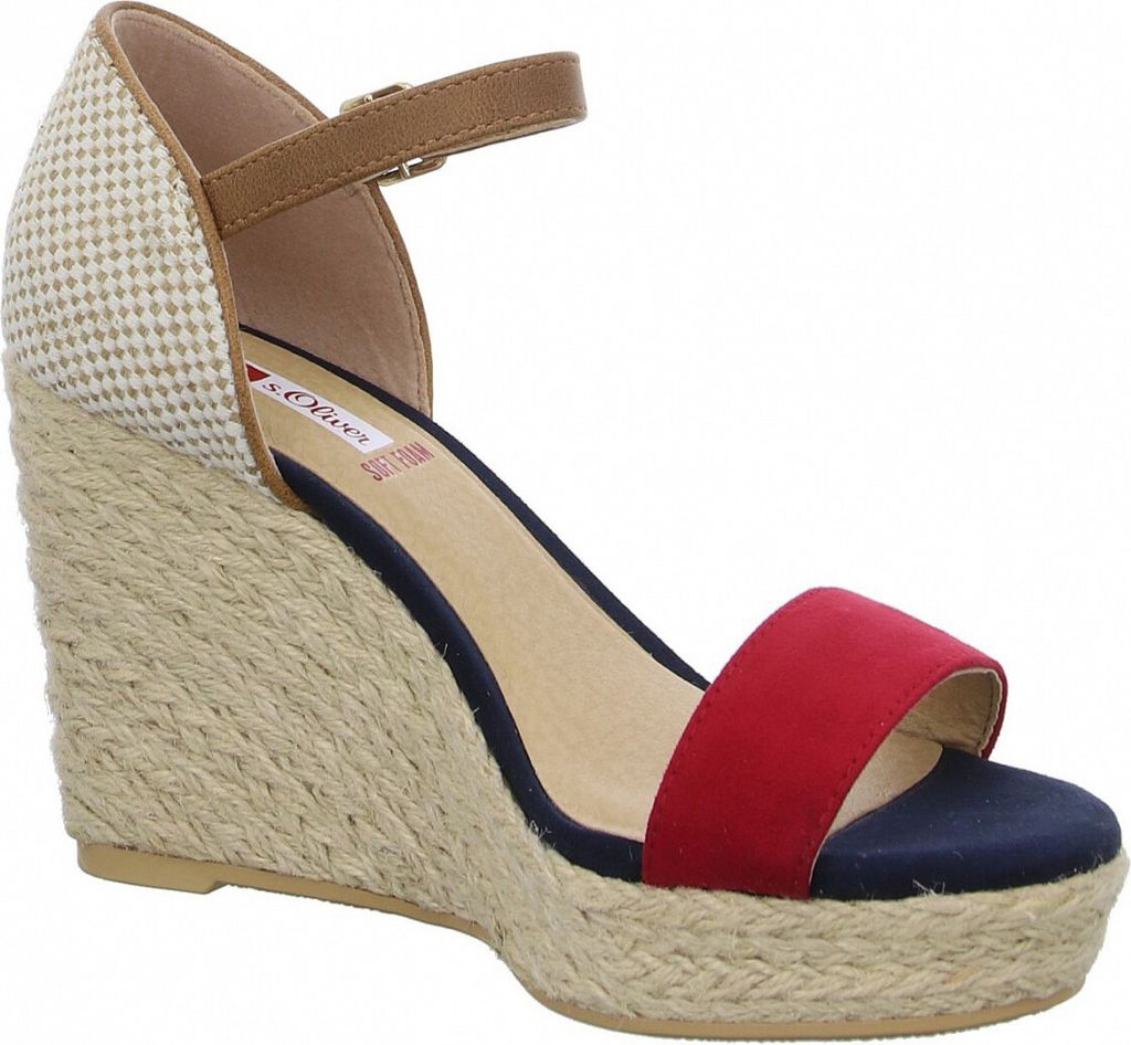 s.Oliver Damen Riemchensandalen in Rot, Größe 38