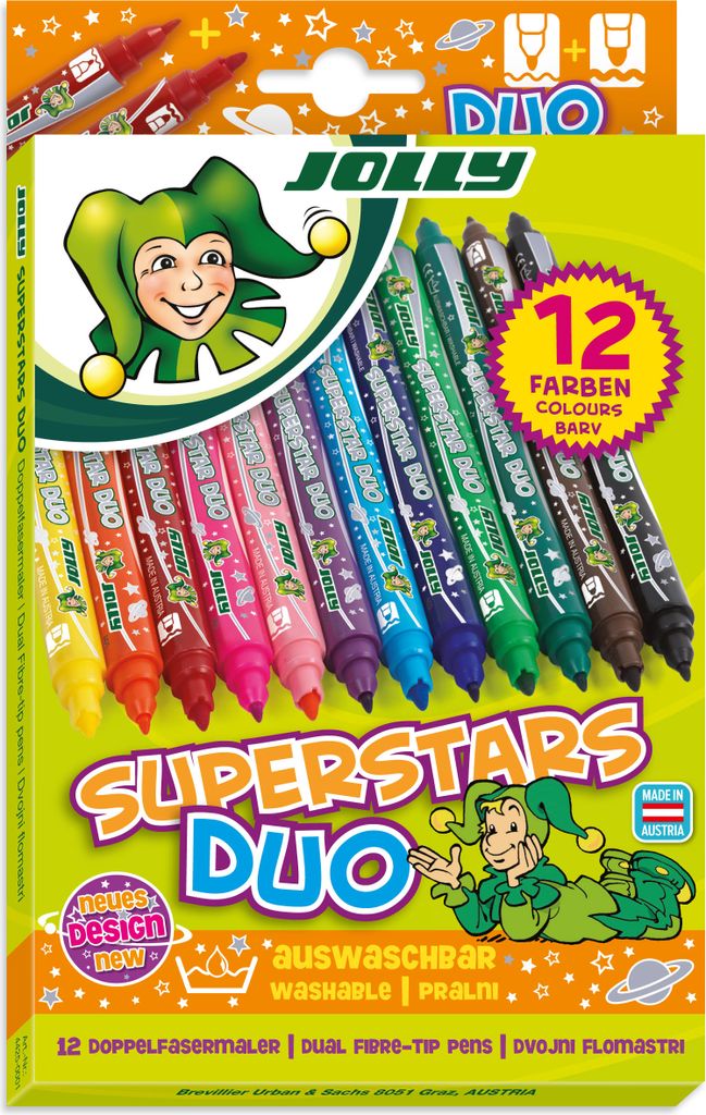 JOLLY Superstar Duo sort., 12er-Kartonetui