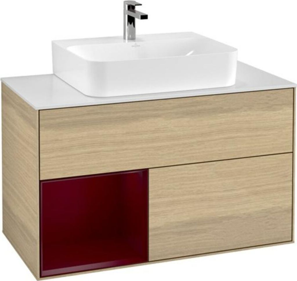 V&B Waschtischunterschrank Finion 100, Abd.-Pl. bla m, Reg li Peo, Oa ven