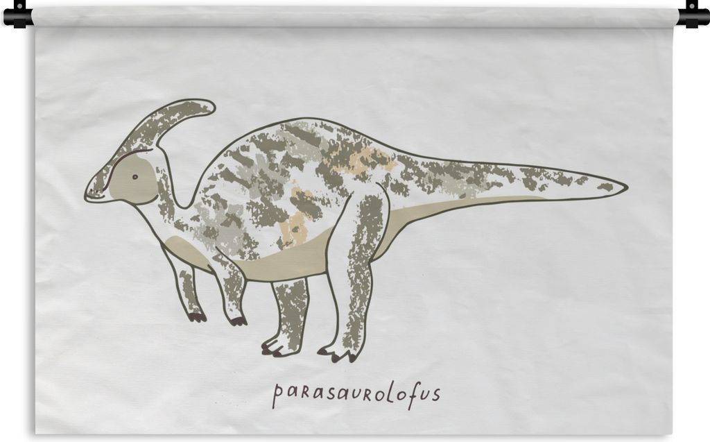 MuchoWow Wandteppich Wandbehang Kinderzimmer - Parasaurolofus - Dinosaurier - Jungen - Mädchen - Kind 120x80 cm Tapisserie Dekoration Wandtuch -...